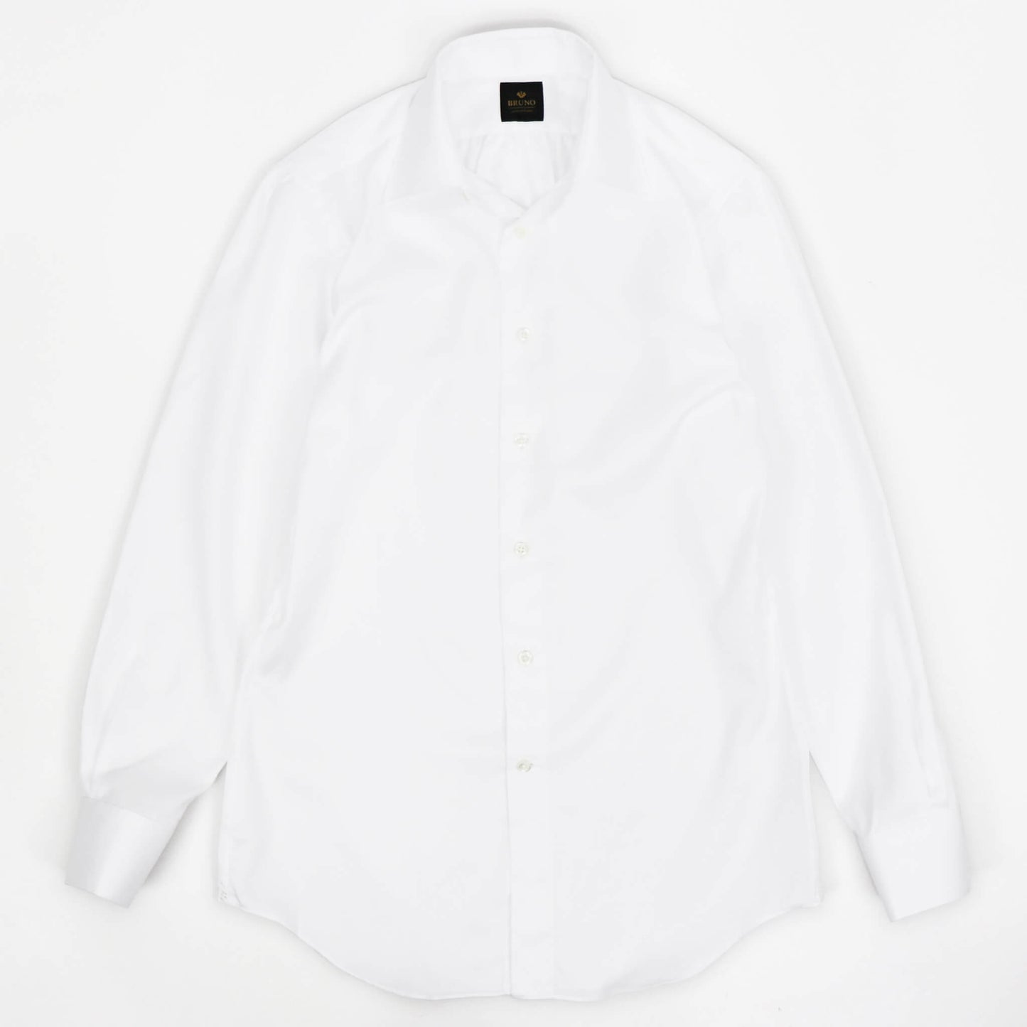 BRUNO（ブルーノ）ORIGINAL SHIRT PREMIUM セミワイドカラー オックスフォード ドレス シャツ【ホワイト】