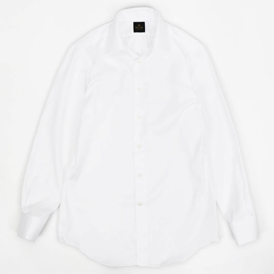 BRUNO（ブルーノ）ORIGINAL SHIRT PREMIUM セミワイドカラー オックスフォード ドレス シャツ【ホワイト】