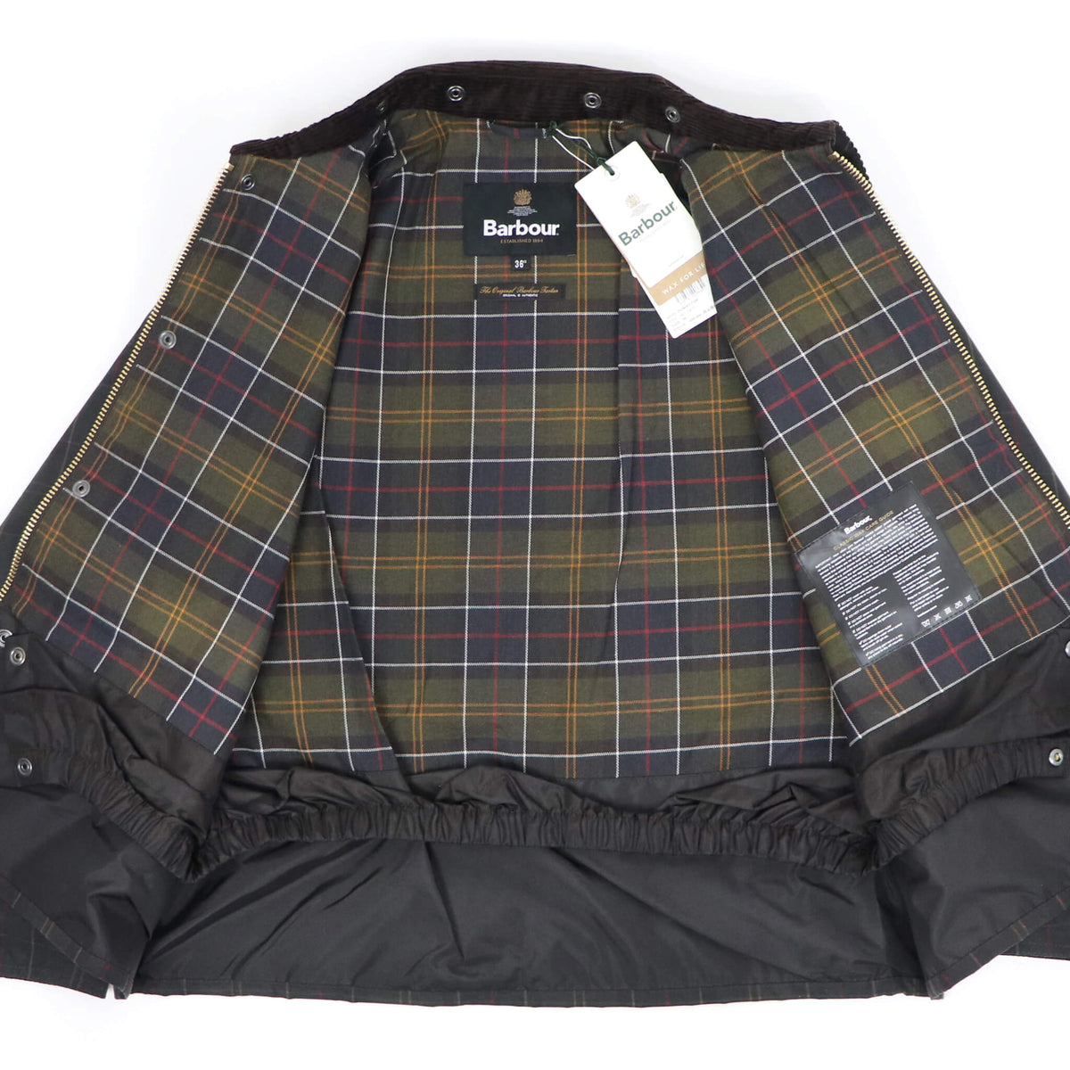 Barbour（バブアー）Tartan Transport Wax Jacket【オリーブ】国内正規品