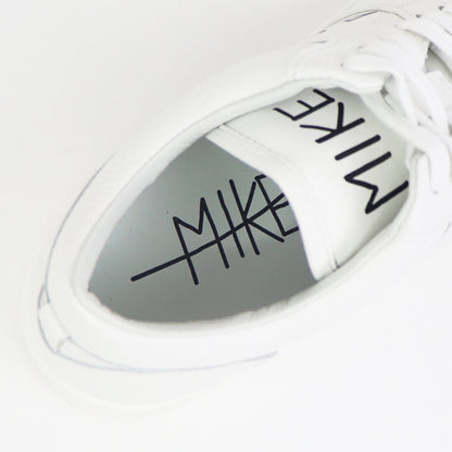 MIKE（マイク）DON’T DO IT ローカット レースアップ レザースニーカー【ホワイト】国内正規品