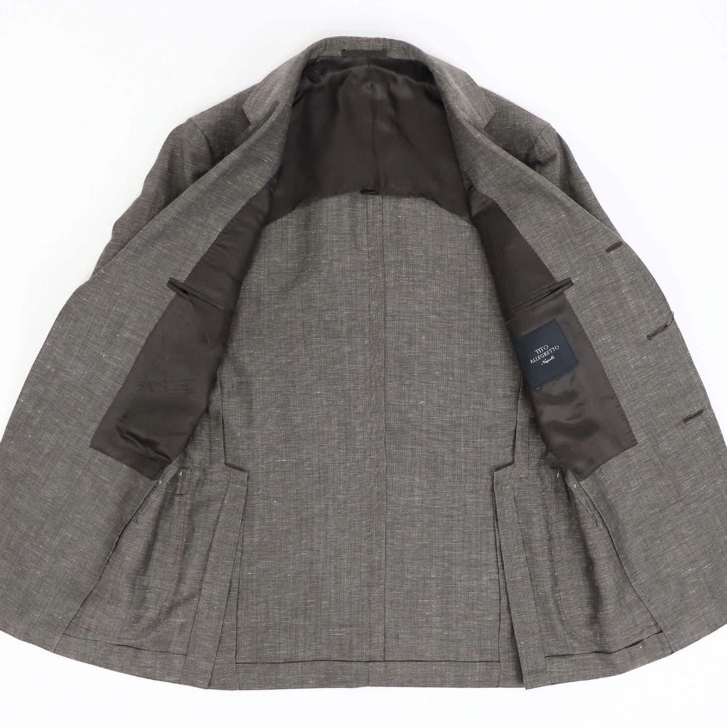 TITO ALLEGRETTO（ティト アレグレット）シングル ジャケット ウールリネン ジャケット【ブラウン】国内正規品
