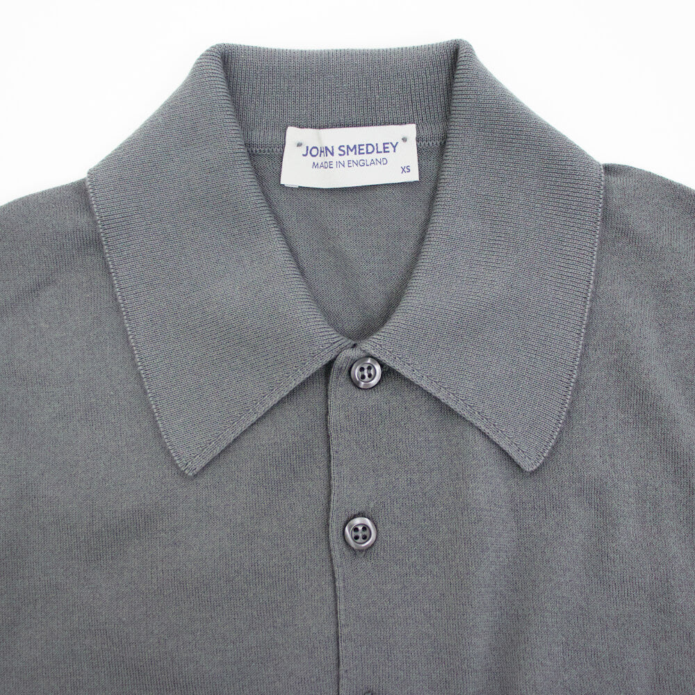 JOHN SMEDLEY（ジョンスメドレー）EASY FIT ISIS SHIRT FC SS シーアイランド コットン 30ゲージ 半袖 ニット ポロシャツ【コブルグレー】国内正規品