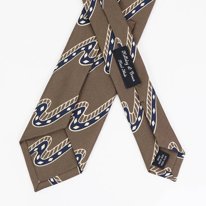 HOLLIDAY&BROWN（ホリデーアンドブラウン）ハンドメイド シルク タイ【ライトブラウン】国内正規品