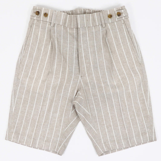 BERWICH（ベルウィッチ）BERTO SHORT  リネンストライプ ショート パンツ【ベージュ×ホワイト ストライプ】国内正規品
