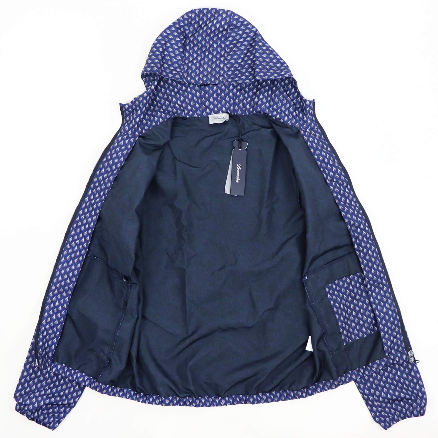 Drumohr（ドルモア）ヨット柄 ナイロンパーカ【ネイビー】国内正規品
