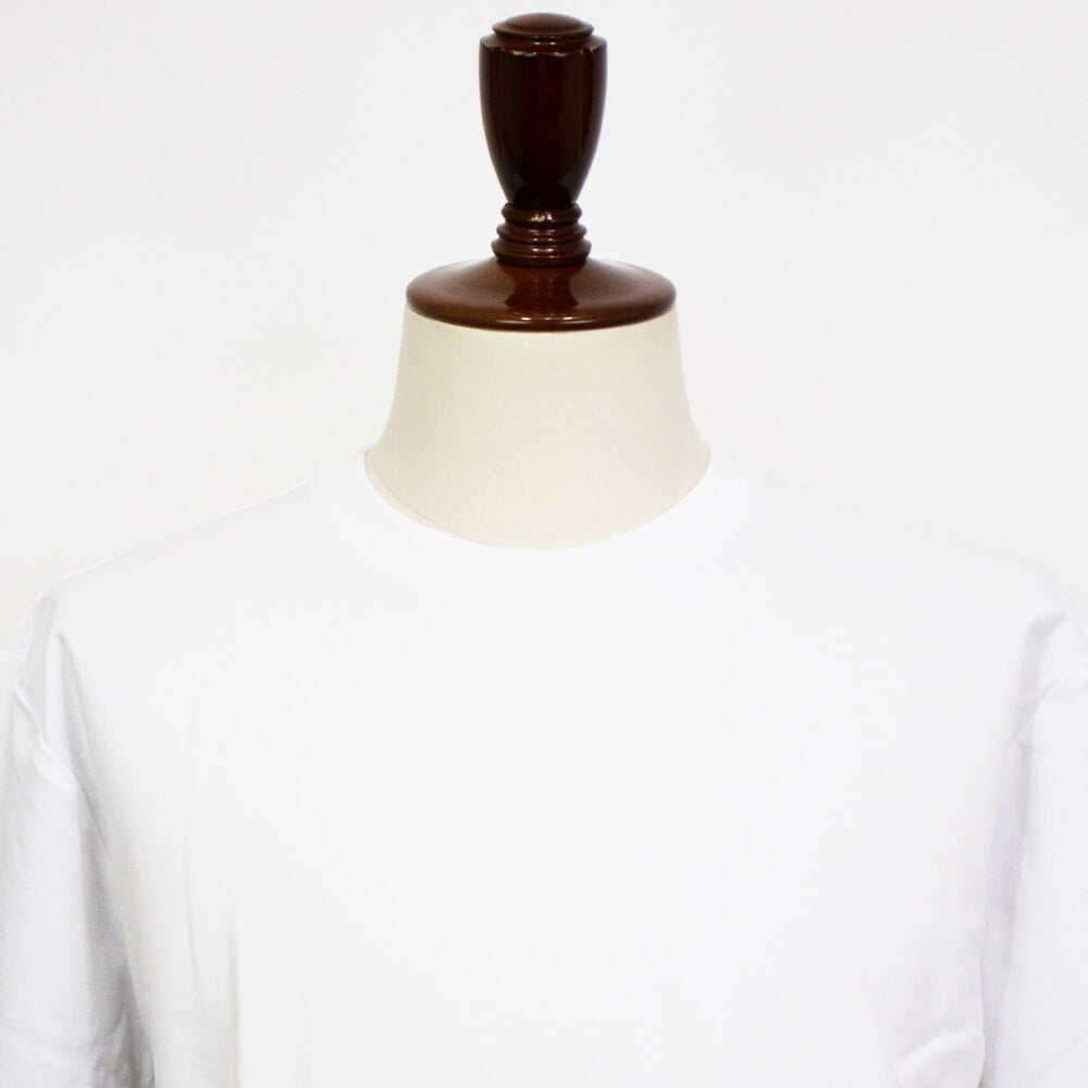 three dots（スリードッツ）2PACK TEE クルーネック ＆ モックネック コットン 2パック Tシャツ【ホワイト】国内正規品