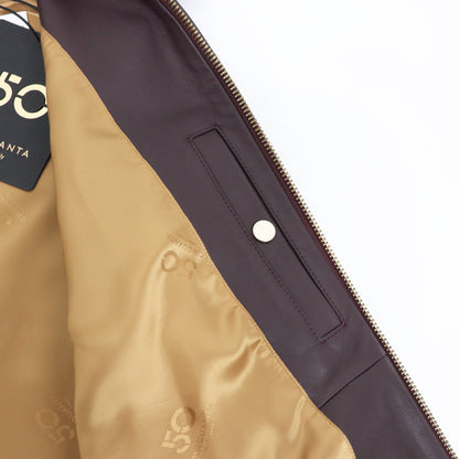 CINQUANTA（チンクワンタ）G8 Type FLIGHTBLOUSON レザージャケット ゴールドジップ【バーガンディー】国内正規品