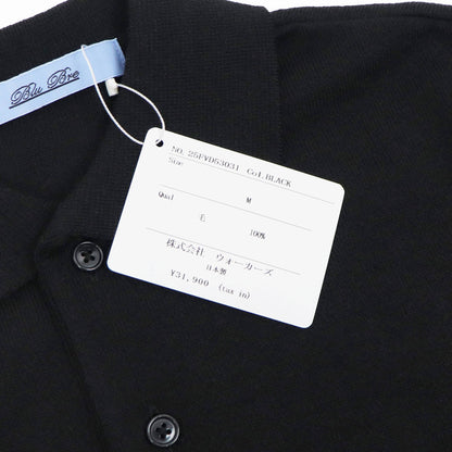 Blu Bre（ブルブレ）ドライタッチウール ニットポロ【ブラック】国内正規品