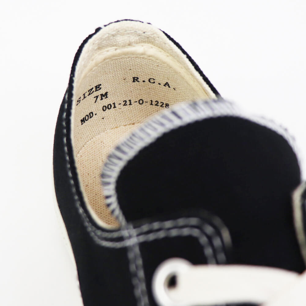 R.C.A.F（アールシーエーフットウェア）USARMY SHOES アメリカ軍 キャンバス シューズ【ブラック】