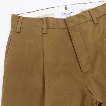 BORELIO（ボレリオ）ワンプリーツ テーパード コットンパンツ【テラコッタ】国内正規品