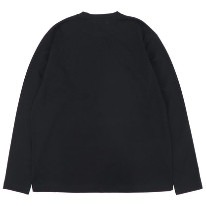 RIVORA（リヴォラ）スビンコットン クルーネック ロングスリーブTシャツ【ブラック】国内正規品