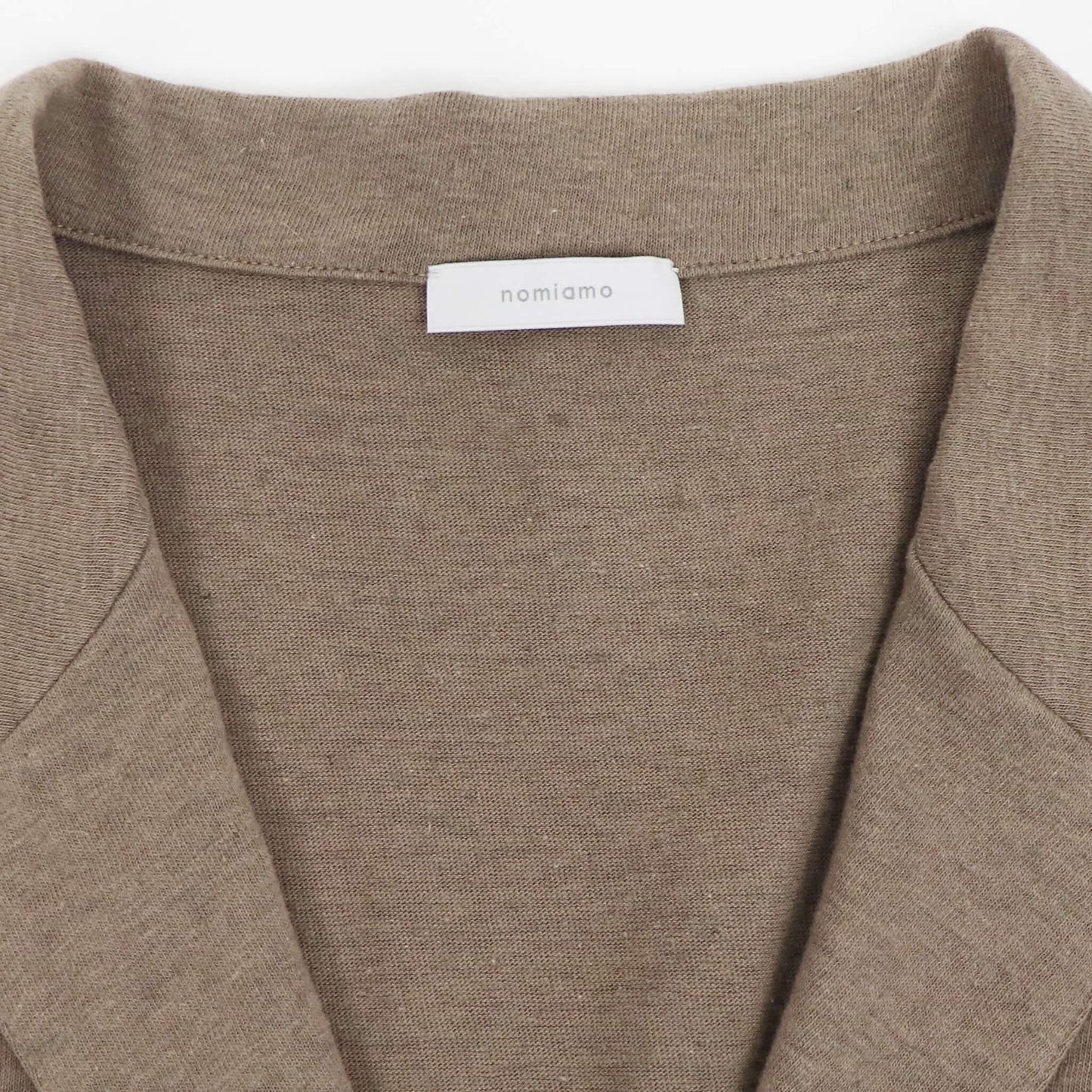nomiamo（ノミアモ）コットンリネン カットソージャケット【ベージュ】国内正規品