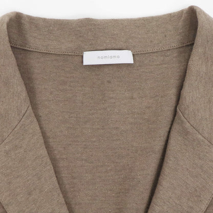 nomiamo（ノミアモ）コットンリネン カットソージャケット【ベージュ】国内正規品