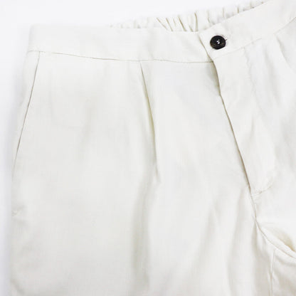 【 再入荷 】DEVORE（デヴォレ）ドローストリングス ストレッチ パンツ【ホワイト】国内正規品