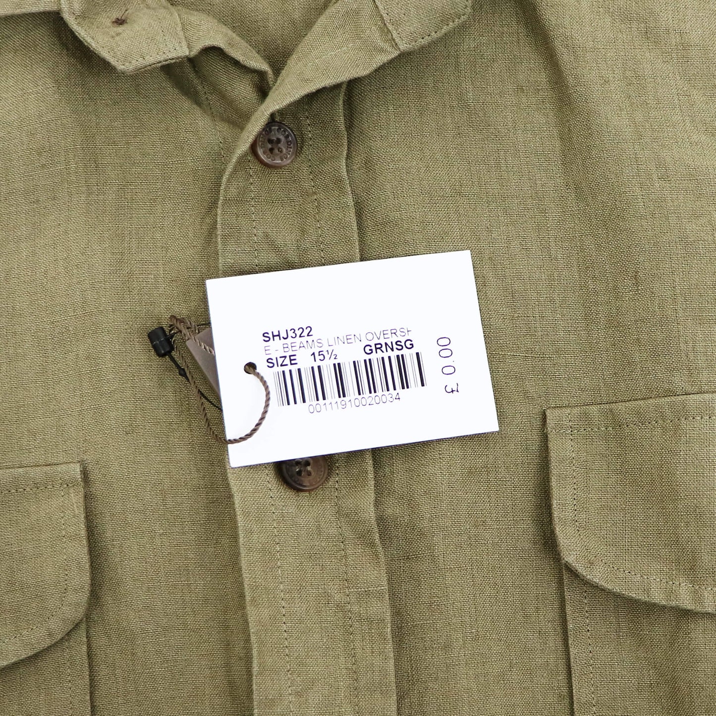 CORDINGS（コーディングス）アイリッシュリネンオーバーシャツ【セージグリーン】国内正規品