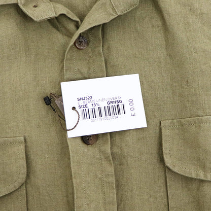 CORDINGS（コーディングス）アイリッシュリネンオーバーシャツ【セージグリーン】国内正規品