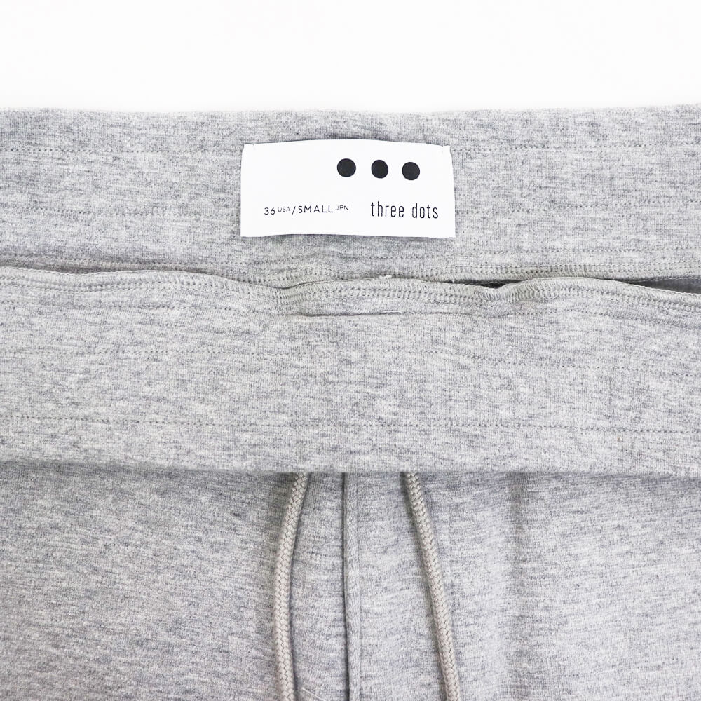 three dots（スリードッツ）stretch ponte ストレッチ ポンチ パンツ スウェットパンツ【グレー】国内正規品