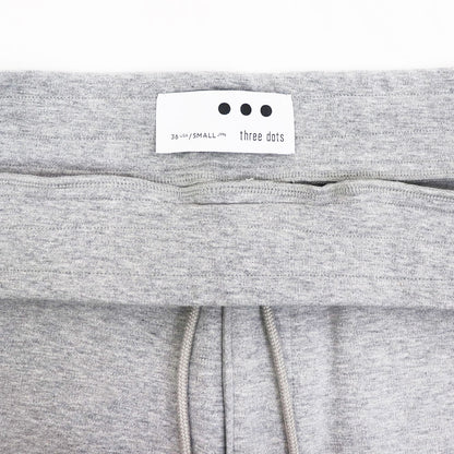 three dots（スリードッツ）stretch ponte ストレッチ ポンチ パンツ スウェットパンツ【グレー】国内正規品