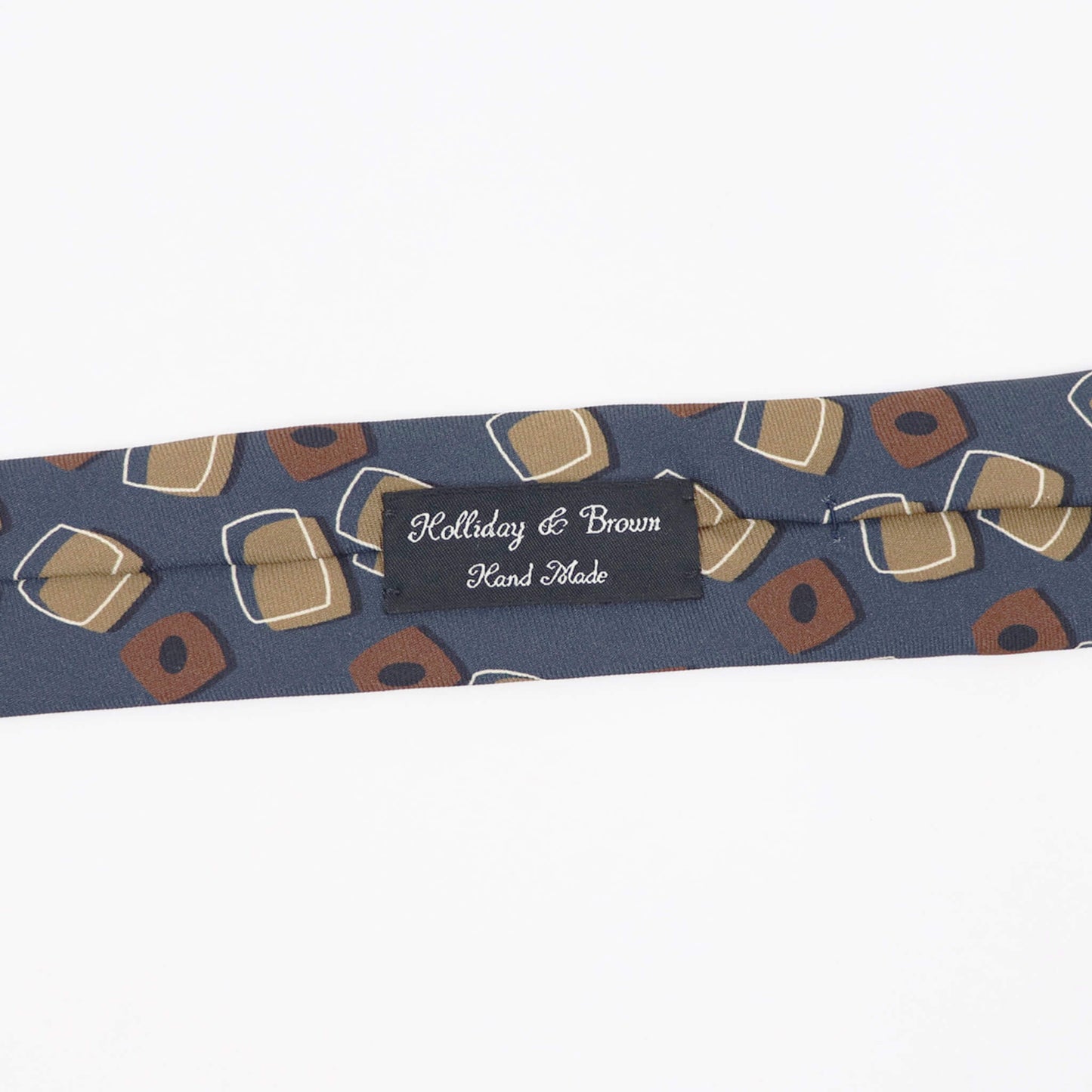 HOLLIDAY&BROWN（ホリデーアンドブラウン）ハンドメイド シルク タイ【ネイビー】国内正規品
