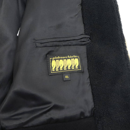 giabsarchivio（ジャブスアルキヴィオ）BARDI / バルディ MA-1 シンセティックレザー×ボアフリース【ブラック】国内正規品