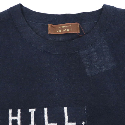 Vandori（ヴァンドリ）リネンコットン CHILL レタードTシャツ【ネイビー】国内正規品