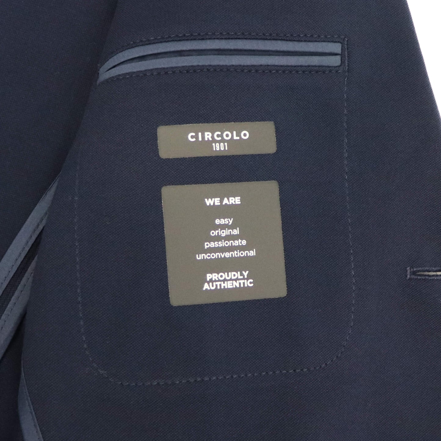 CIRCOLO 1901（チルコロ）コットンストレッチ シングル 2B ジャケット【ネイビー】国内正規品