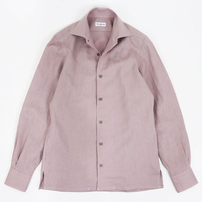 Errico Formicola（エリコ フォルミコラ）LECCE ワンピースカラー リネンシャツアウター【ラベンダー】国内正規品