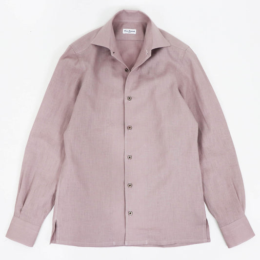 Errico Formicola（エリコ フォルミコラ）LECCE ワンピースカラー リネンシャツアウター【ラベンダー】国内正規品