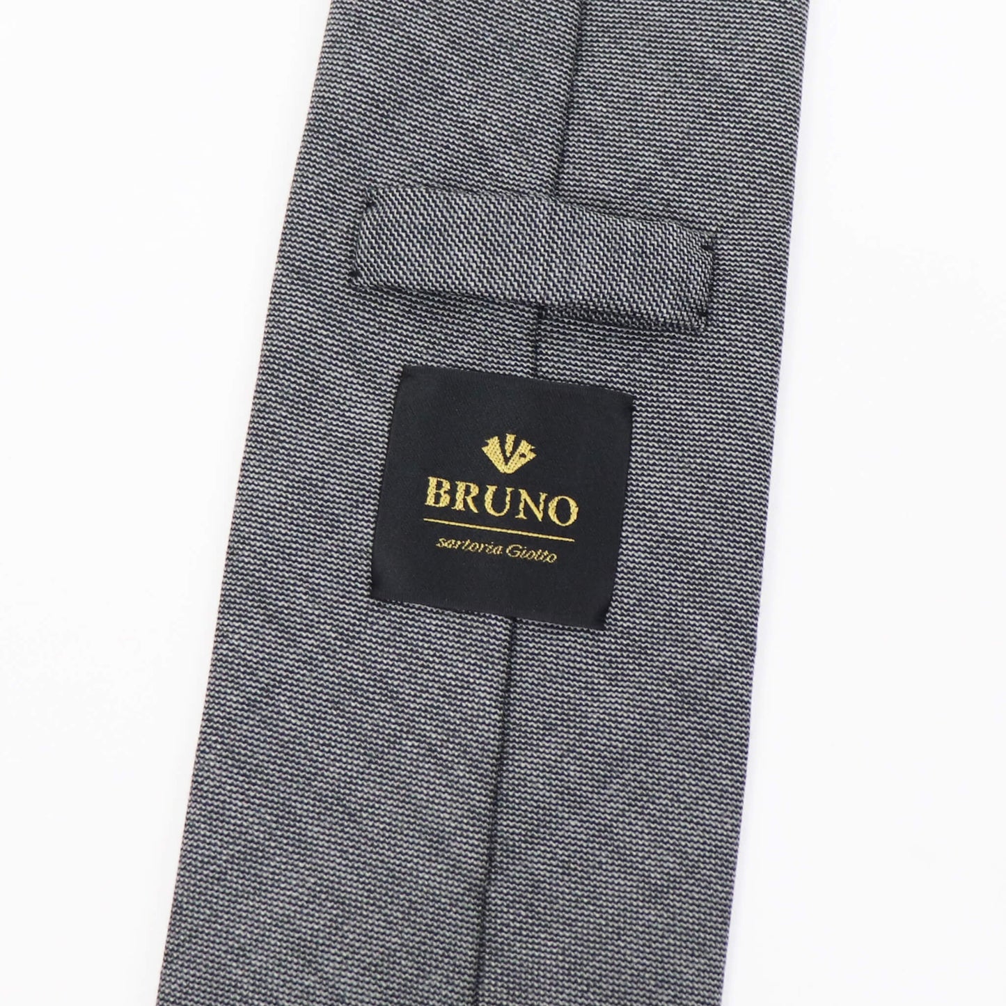 BRUNO（ブルーノ）スフォデラートトレピエゲ ウールタイ DORMEUIL / ドーメル 生地使用 トレピエゲ 三つ折り ウール ネクタイ【ライトグレー】正規販売店