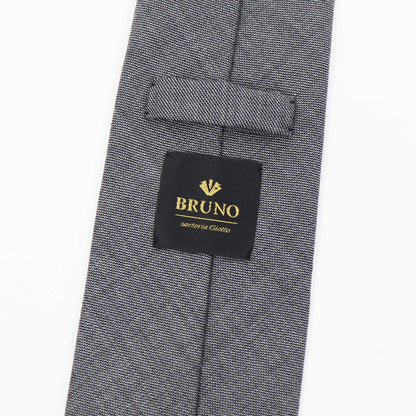 BRUNO（ブルーノ）スフォデラートトレピエゲ ウールタイ DORMEUIL / ドーメル 生地使用 トレピエゲ 三つ折り ウール ネクタイ【ライトグレー】正規販売店