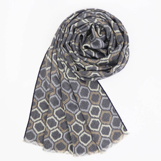 GIERRE MILANO（ジエレ ミラノ）ウールマフラー【グレー】国内正規品