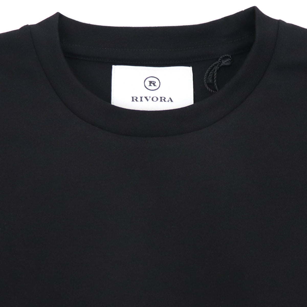 RIVORA（リヴォラ）スビンコットン クルーネック ロングスリーブTシャツ【ブラック】国内正規品
