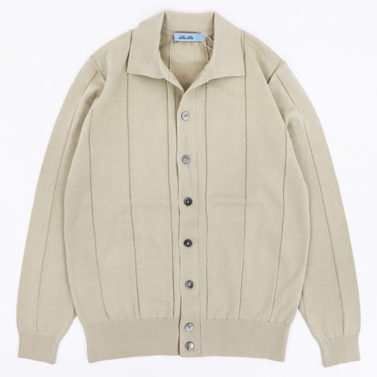 Blu Bre（ブルブレ）針抜き シャツカーディガンニット【SHADE BEIGE】国内正規品