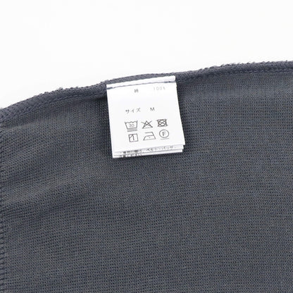 Vandori（ヴァンドリ）コットン100% ガゼット クルーネックロングスリーブ ニット【ミディアムグレー】国内正規品