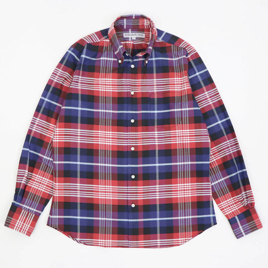 INDIVIDUALIZED SHIRTS（インディヴィジュアライズド シャツ）ボタンダウンチェックシャツ 【ネイビー×レッド】国内正規品