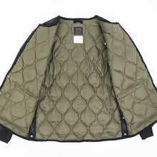 画像をギャラリービューアに読み込む, TAION（タイオン）ミリタリー オーバーサイズクルーネック ダウンジャケット ソフトシェル【ブラック】国内正規品
