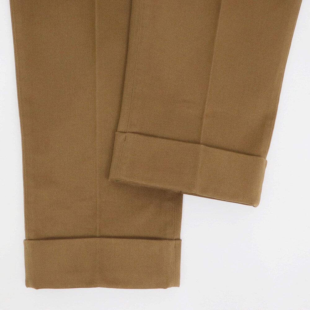 BORELIO（ボレリオ）ワンプリーツ テーパード コットンパンツ【テラコッタ】国内正規品