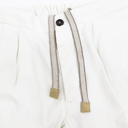 【 再入荷 】DEVORE（デヴォレ）ドローストリングス ストレッチ パンツ【ホワイト】国内正規品