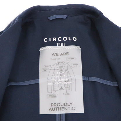 CIRCOLO 1901（チルコロ 1901）ジャージー素材 シングルジャケット【ネイビー】国内正規品