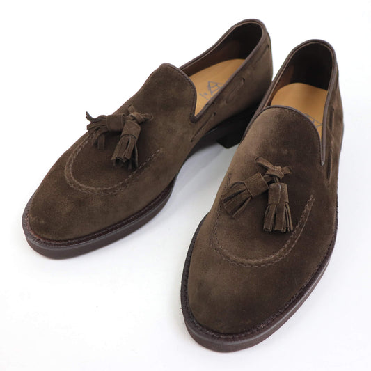 WH（ダブルエイチ）ヤヌスカーフ スエードタッセルローファー 【ブラウン】