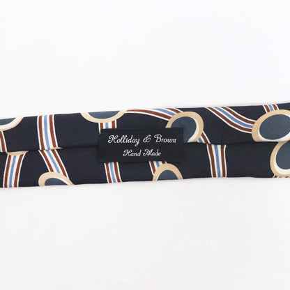 HOLLIDAY&BROWN（ホリデーアンドブラウン）ハンドメイド シルク タイ【ネイビー】国内正規品