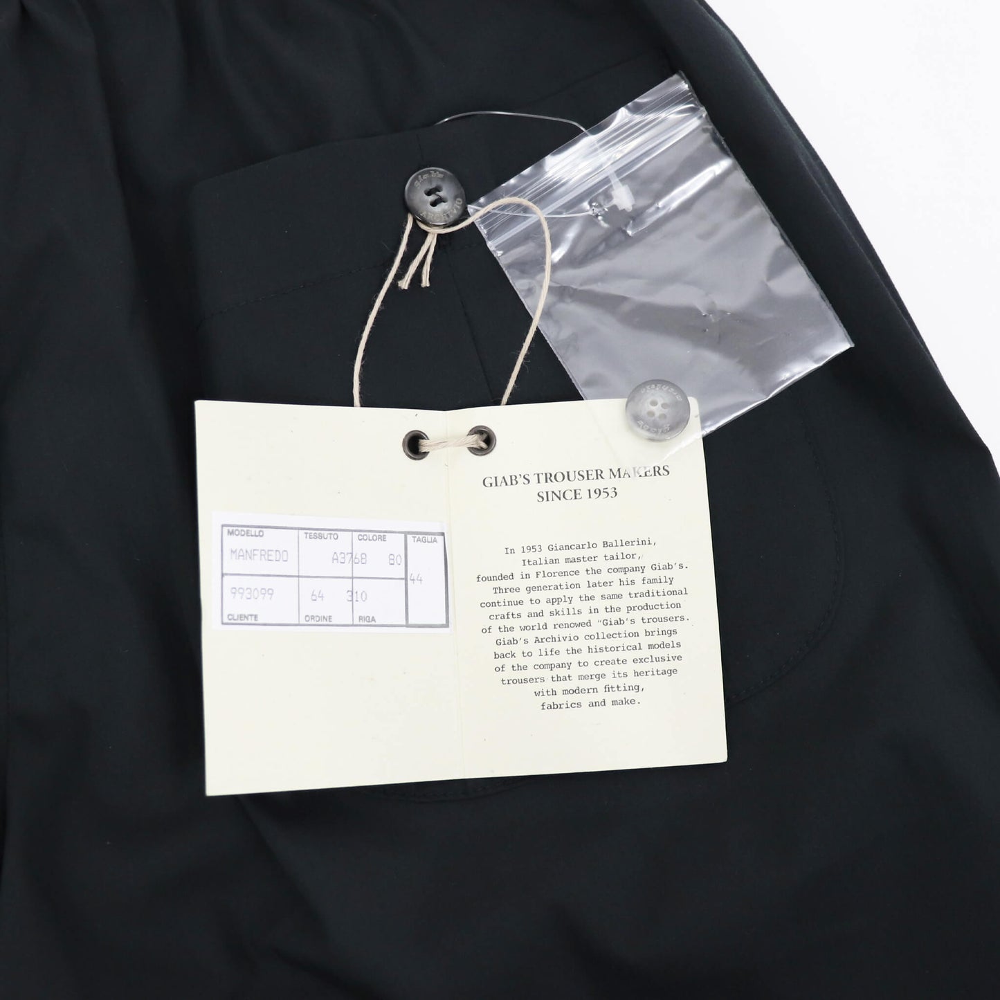 giabsarchivio（ジャブスアルキヴィオ）MANFREDO A3768 マンフレッド リラクシングパンツ【ダークネイビー】国内正規品