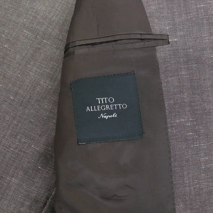 TITO ALLEGRETTO（ティト アレグレット）シングル ジャケット ウールリネン ジャケット【ブラウン】国内正規品