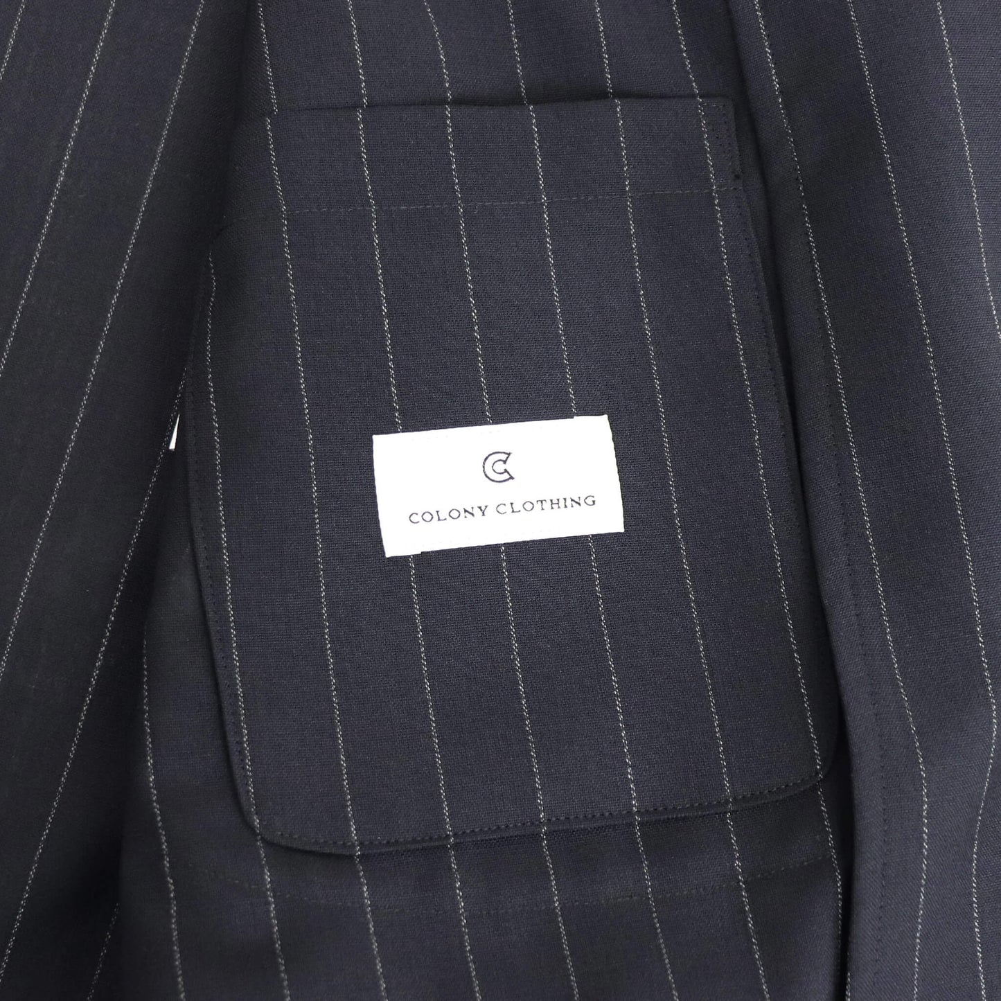 COLONY CLOTHING（コロニークロージング）シャツジャケット シングル【ネイビーストライプ】国内正規品