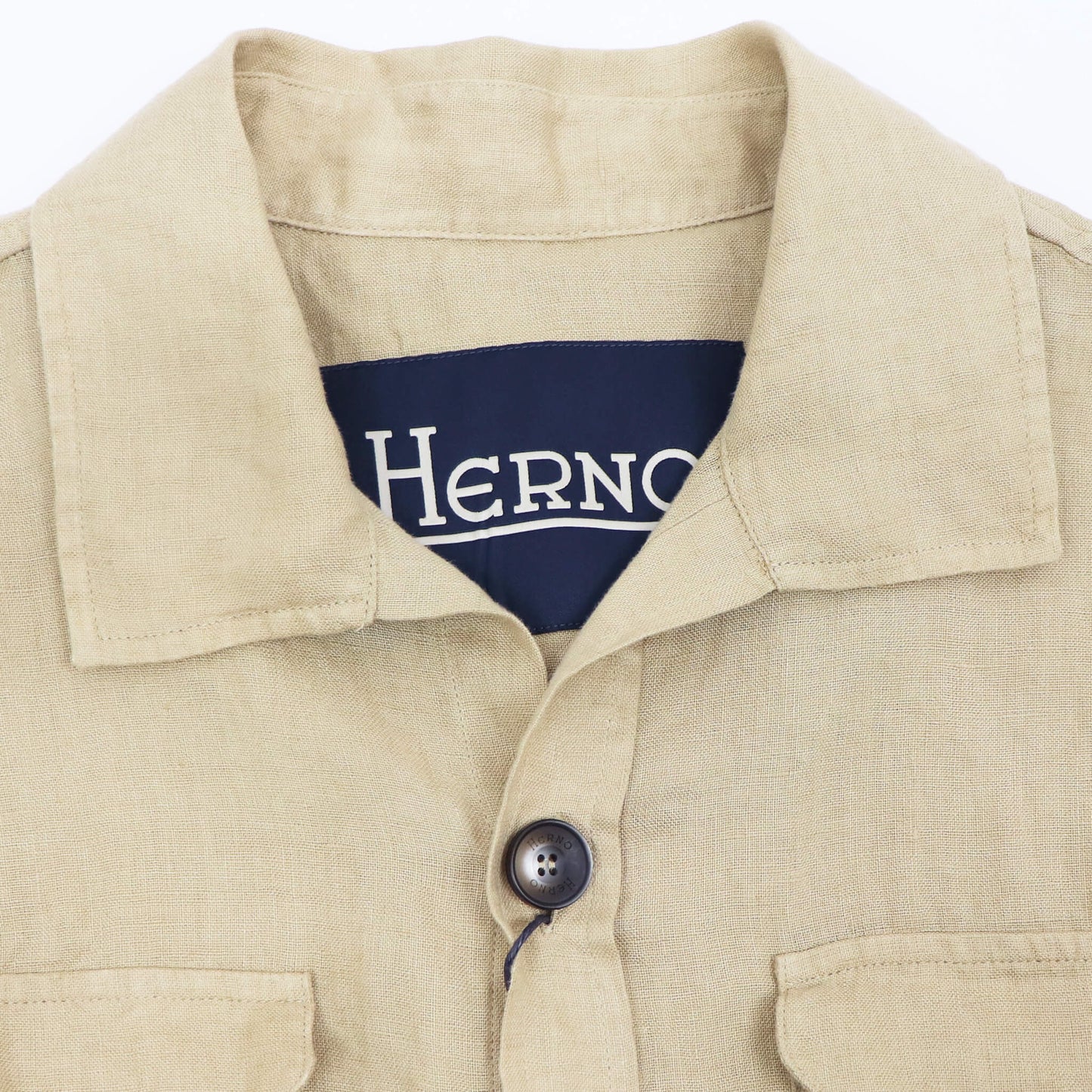 HERNO（ヘルノ）リネン サファリジャケット【ベージュ】国内正規品