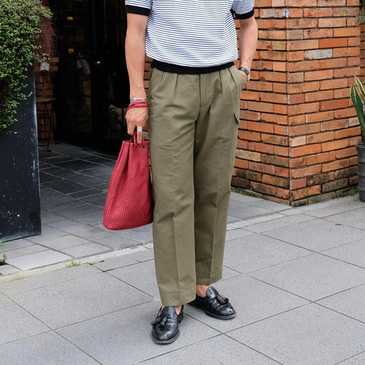 FATTORIA del CUOIO（ファットリアデルクオーイオ）イントレチャート 巾着 レザーバッグ【レッド】国内正規品