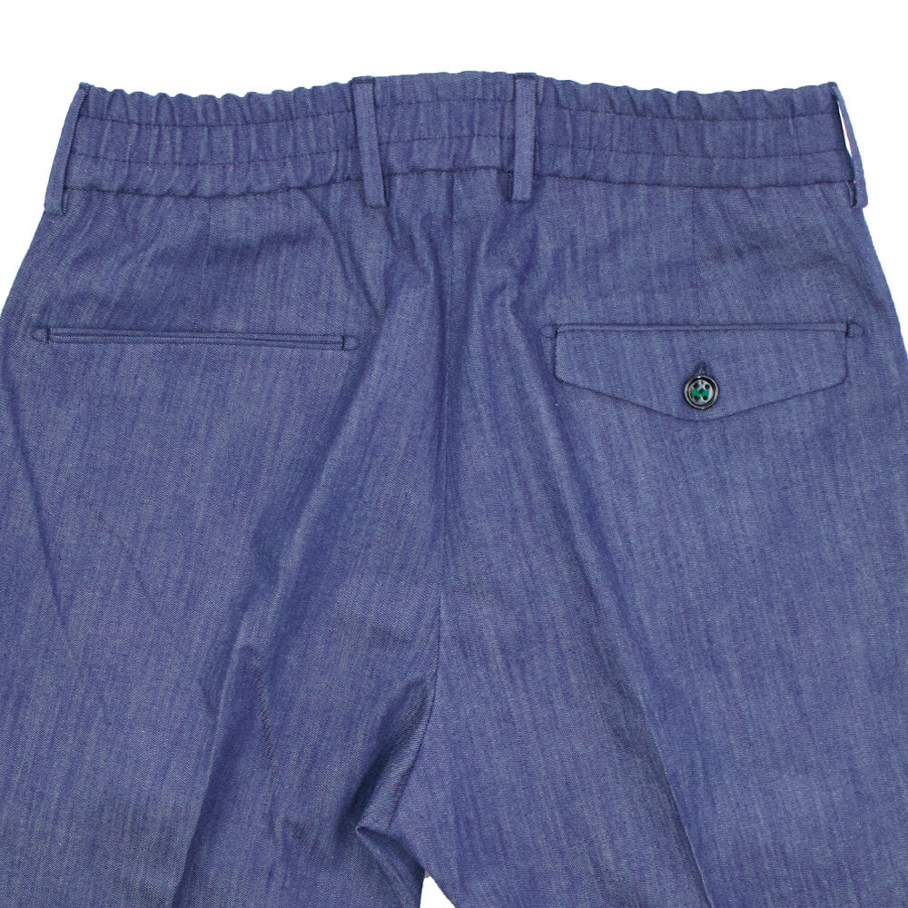 BERWICH（ベルウィッチ）BERTO / ベルト 1プリーツ ストレッチ パンツ TS1535X【ブルー】国内正規品