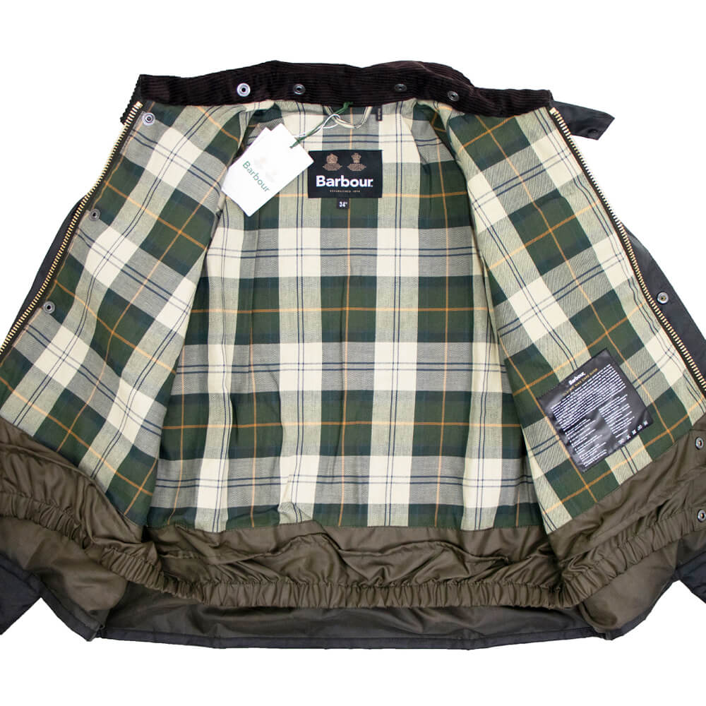 Barbour（バブアー）TRANSPORT WAX / トランスポートワックス MWX1678 ショート丈 オイルド ジャケット ガーメント付【グリーン】国内正規品