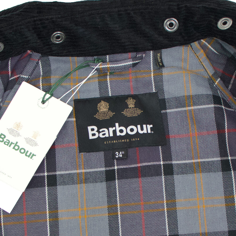 Barbour（バブアー）OVERSIZED WAX BURGHLEY/オーバーサイズ ワックス バーレー MWX1674 ガーメント付【ブラック】国内正規品