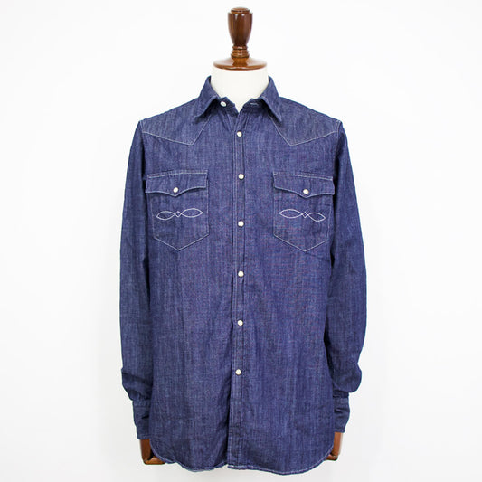 GUY ROVER × FORTELA（ギローバー × フォルテラ）LOS ANGELES ロサンゼルス デニム ウエスタン シャツ【インディゴブルー】国内正規品